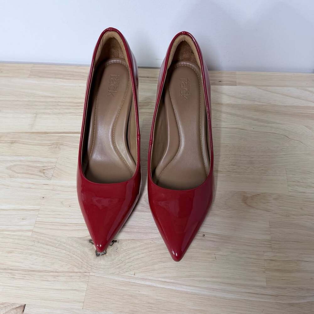 Nordstrom Rack Red Patent Pointed Toe Stiletto Pumps Size 8M